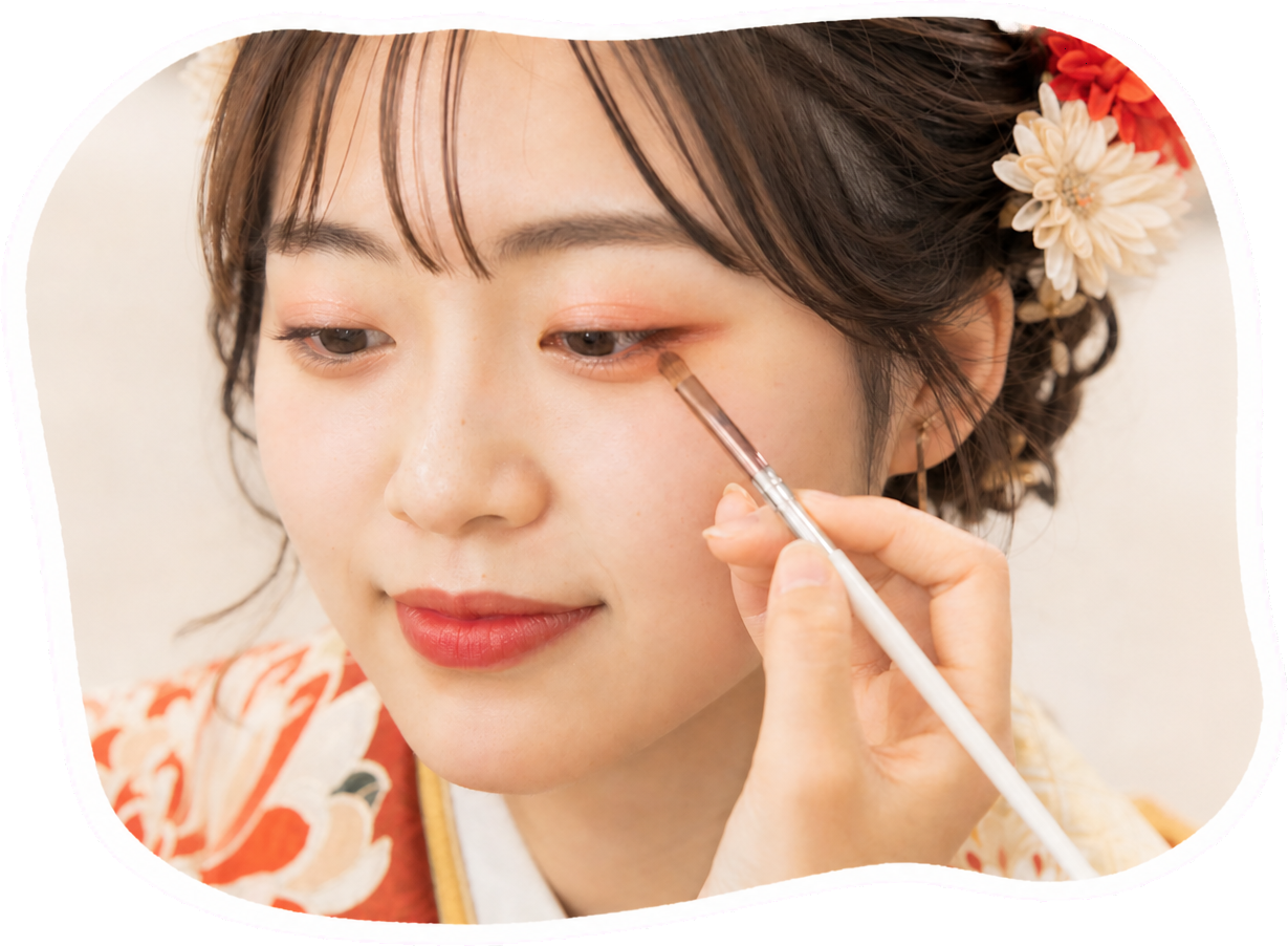 アイメイクの様子